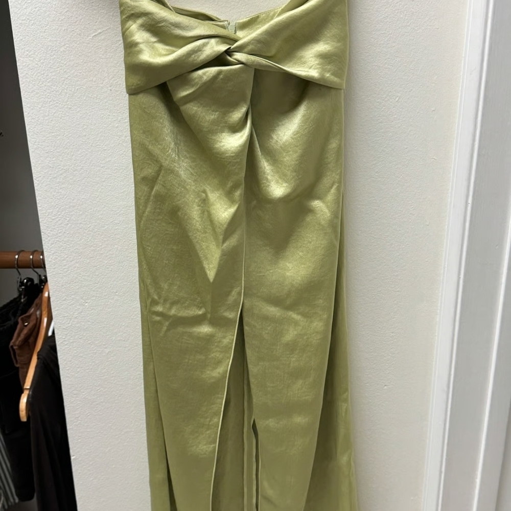 Nanushka Olive Green Maxi Skirt